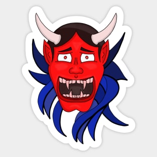 Noh Theater Hannya Japanese Sticker